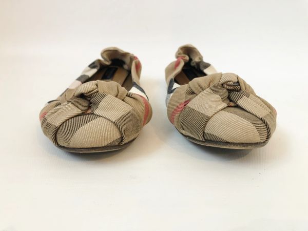 burberry nova check ballerina flats