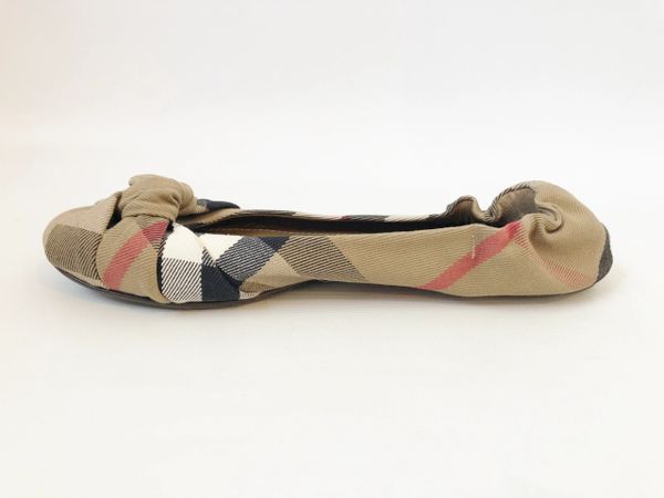 burberry nova check ballerina flats