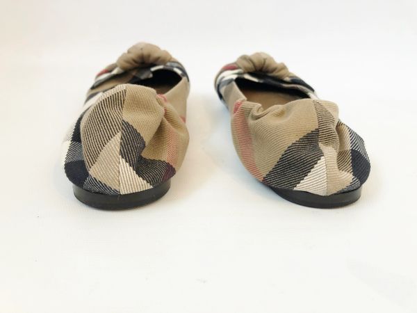 burberry nova check ballerina flats