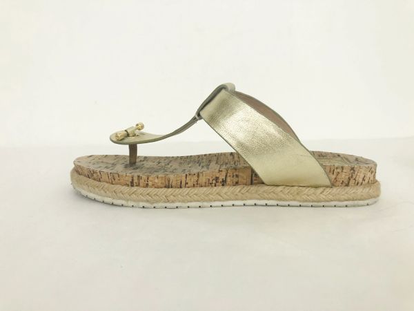 TORY BURCH LEATHER CORK THONG SANDAL SIZE 8 | KMK LUXURY CONSIGNMENT