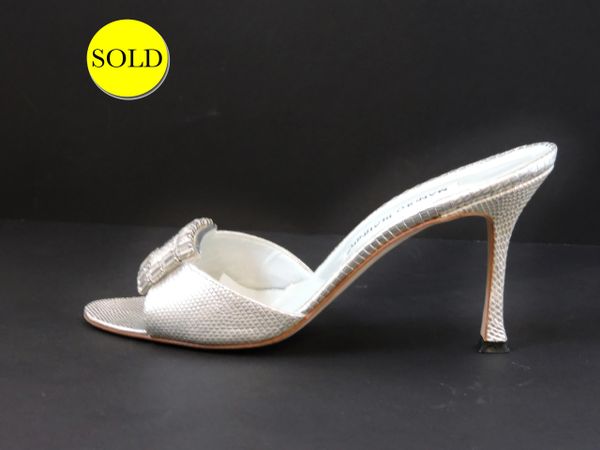 manolo blahnik embellished mule