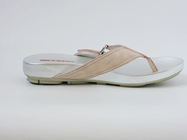 prada saffiano flip flops