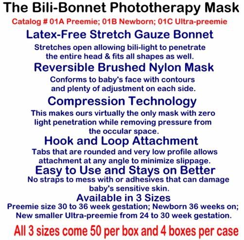 Small Beginnings Bili Bonnet Phototherapy Mask | D&D Medical Inc