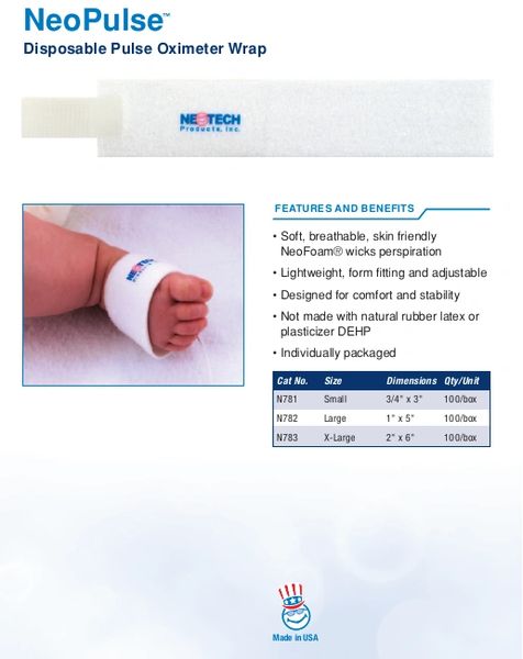 Neotech NeoPulse™ Disposable Pulse Oximeter Wrap