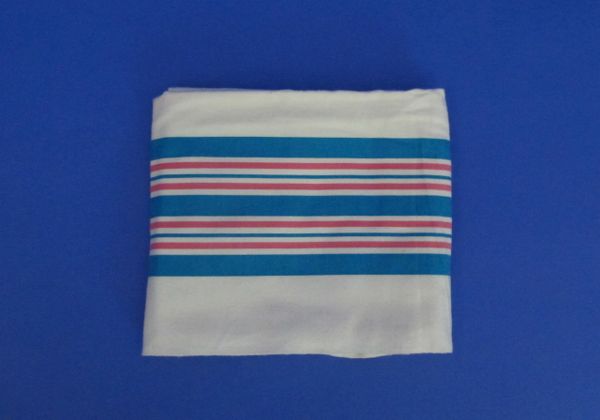 Linens, Baby Blanket, Cotton, 30"x40", Blue and Pink stripes, 100 per case
