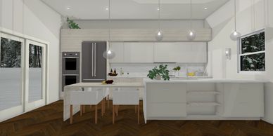  Designer d'intérieur à Montréal aménagement de cuisine contemporaine