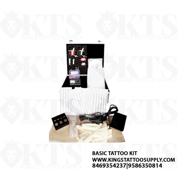 BASIC TATTOO KIT WITH 2 COIL MACHINES