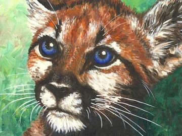 wildlife, cougar, big cat, animals, home decor, wall art, wall decor, paintings, prints, 