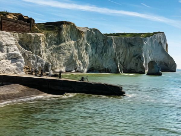 SplashPoint Cliffs, Seaford, Sussex, Digital Art, Photo paper. 30 x 20 CM
