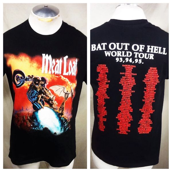 Vintage 1993 Meatloaf Bat Out Of Hell Large Retro Graphic Classic Rock Concert Tour T Shirt Our City Vintage