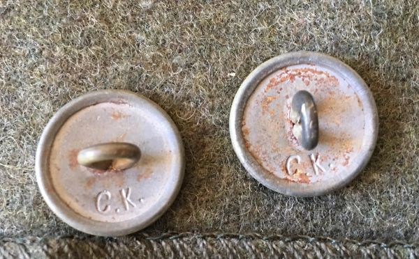 Original WW1 Imperial German Tunic Shoulder board Buttons