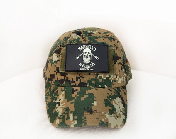 The FaceKevlar Tactical Combat Velcro Hat with FK Glow in the Dark ...