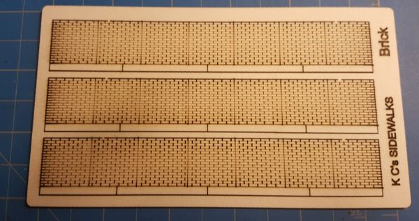 HO Scale Brick Sidewalks