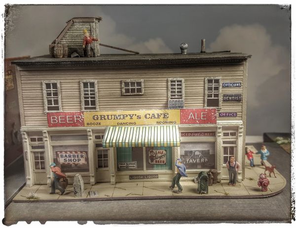 By Request ! F&SM Tribute Grumpy's Cafe HO Scale