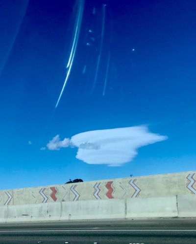 A strange and somewhat ominous 
cloud formation