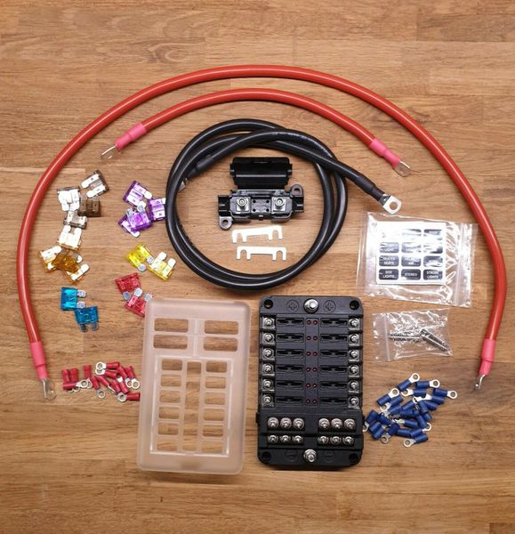 12 Blade Fuse Box 0.75m>4m Cable Kit