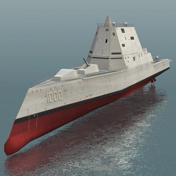 1:96 75" DDG-1000 USS Zumwalt Guided Missile Destroyer