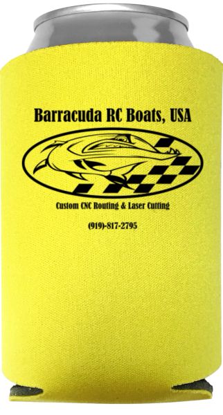 Barracuda RC Boats, USA Koozie (LIMITED EDITION YELLOW)