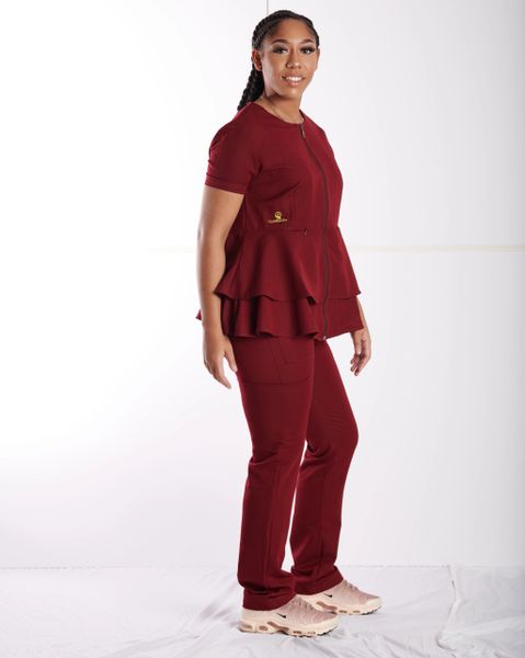 Peplum hot sale scrub top