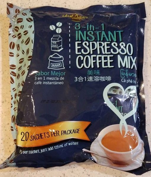 Ideal Tastes 3 in 1 Instant Espresso Coffee Mix 6 Bags
