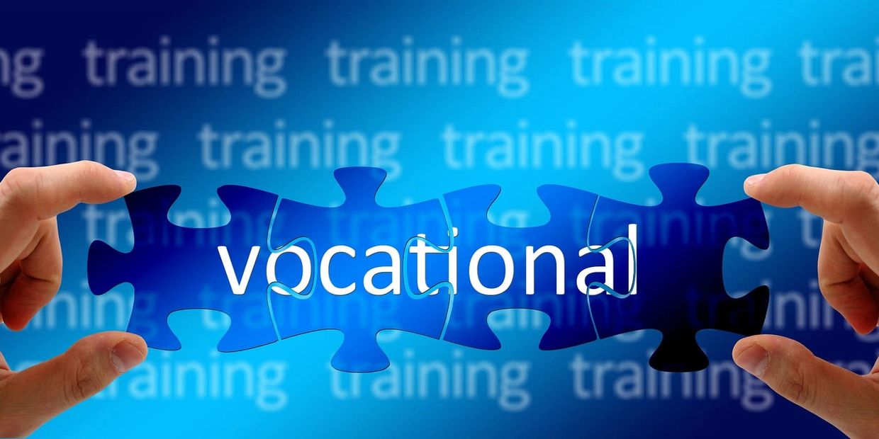 A picture of a person highlighting Vocational services