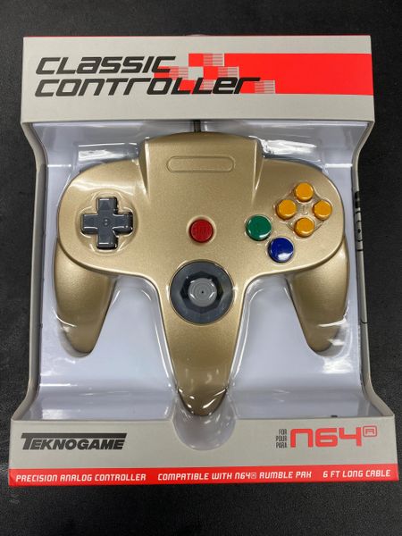 TEKNOGAME Classic controller for Nintendo 64 (gold)