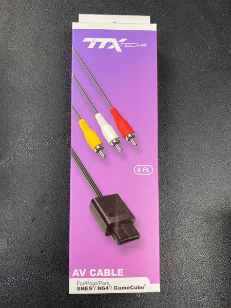 TTX TECH 6FT AV Cable for SNES/N64/Gamecube