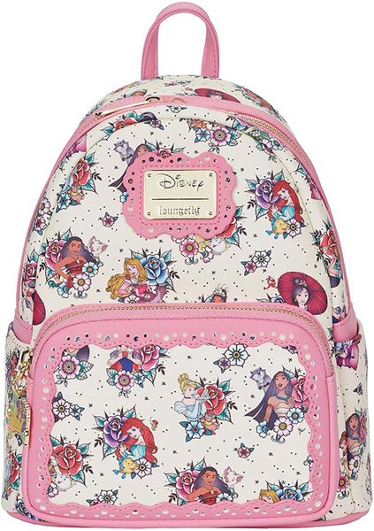 Loungefly Disney Princess Floral Tattoo Mini Backpack