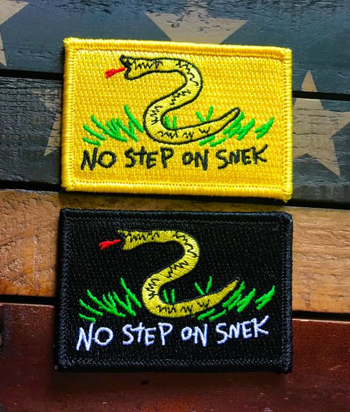 No Step on Snek Patch Yellow