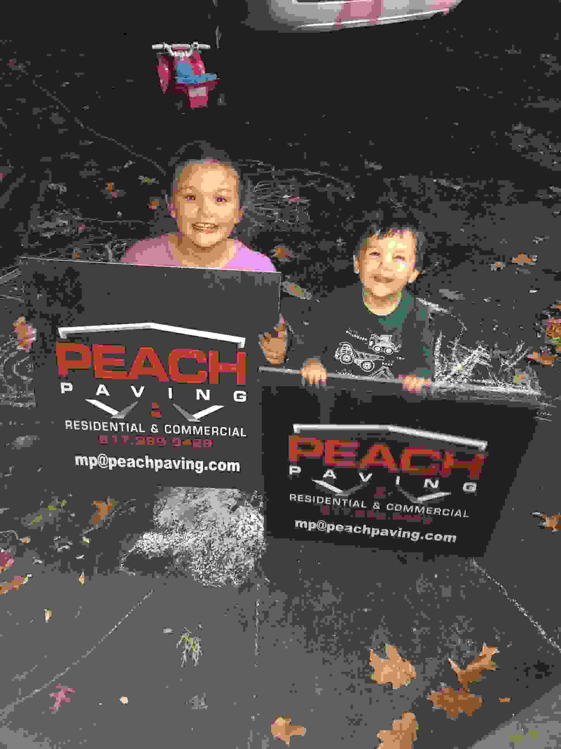 Ella & Marky Peach the future managers at Peach Paving 