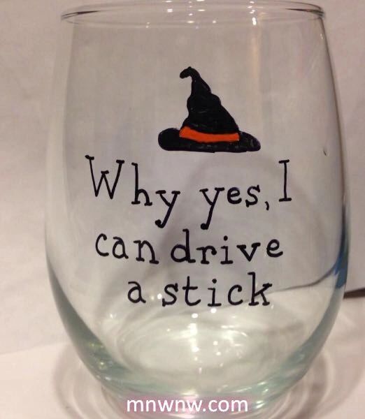 Why Yes, I Can Drive a Stick Wine Glass