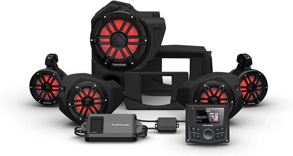 2014 - 2023 Polaris RZR XP 900 / XP 1000 Rockford Fosgate RZR14 PMX-1 STG4 Audio Kit - 800-Watt Amp - Front Speakers - 6.5" Rear Speakers - 10" Subwoofer - Optional Upgrades Available