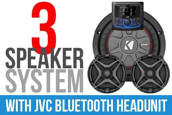 2020 - 2022 Polaris Pro XP Complete SSV Works 3-Speaker Plug-&-Play Kit with JVC