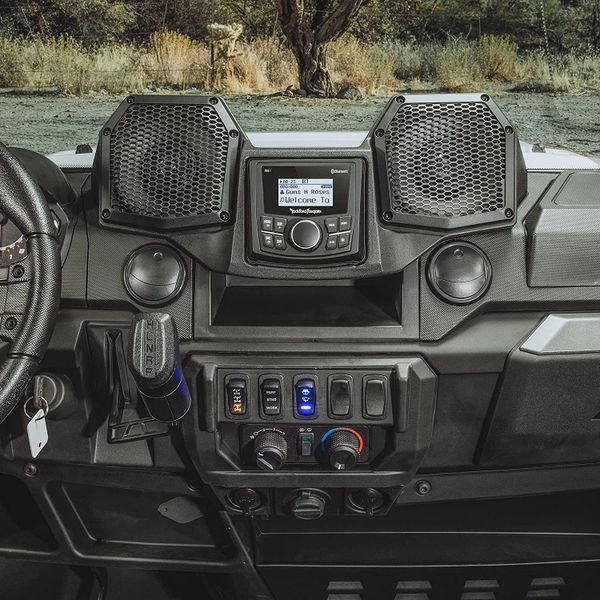 "BACKORDERED" - 2018 - 2022 Polaris Ranger XP 1000 / 1000 Rockford Fosgate All-In-One - RNGR18-STG1 - 50 Watts / Media Receiver / Speakers / 10 Minute Install / Options Available