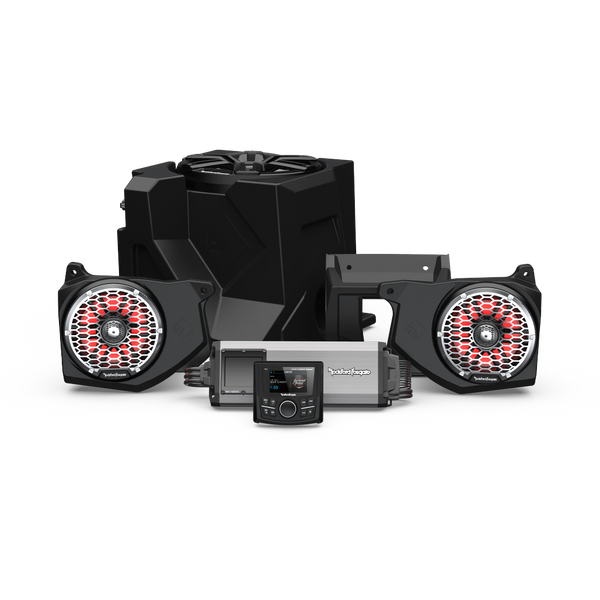 2018 -2025 Polaris Ranger XP 1000 Rockford Fosgate RNGR18 PMX1-STG5 Audio Kit - Front Speakers / 10" Ported Subwoofer / 1500 Watts