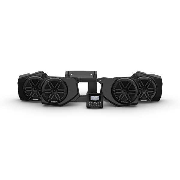 2018 - 2024 Polaris Ranger XP 1000 Rockford Fosgate RNGR18-STG2 Audio Kit - Front Speakers / Rear Speakers / 50 Watts x 4