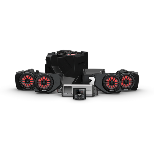 2018 - 2023 Polaris Ranger XP 1000 Rockford Fosgate RNGR18 PMX-1 STG4 Audio Kit - Front Speakers / Rear Speakers / 10" Ported Subwoofer / 1500 Watts