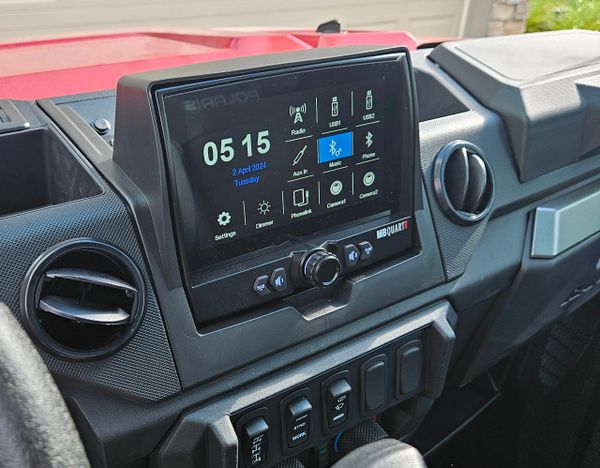2018 - 2025 Polaris Ranger XP 1000 / 1000 Dash Mounted Audio Kit - MB Quart 7" Touchscreen Display - Rockford Fosgate M0-65B Speakers - 320 Watt x 4 Amplifier - Optional Upgrades