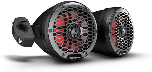 "OPEN BOX" - Rockford Fosgate M2WL-65MB 6-1/2" Cage-Mount Speaker Pods with RBG LED Lighting - One Pair