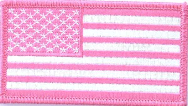 AMERICAN FLAG WHITE & PINK (SMALL)