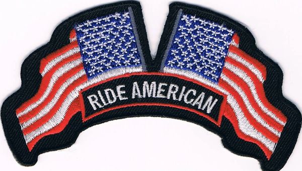 RIDE AMERICAN WITH MIRRORED FLAGS