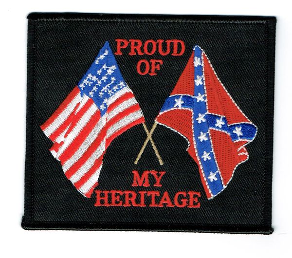 PROUD OF MY HERITAGE WITH AMERICAN AND REBEL FLAG