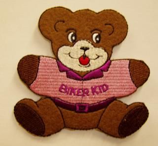 BIKER KID TEDDY BEAR WITH PINK SHIRT