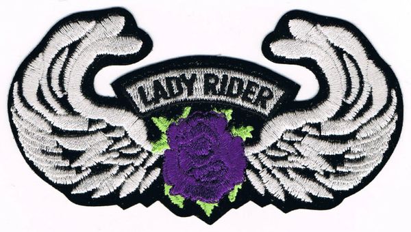 LADY RIDER WITH PURPLE ROSE/WINGS