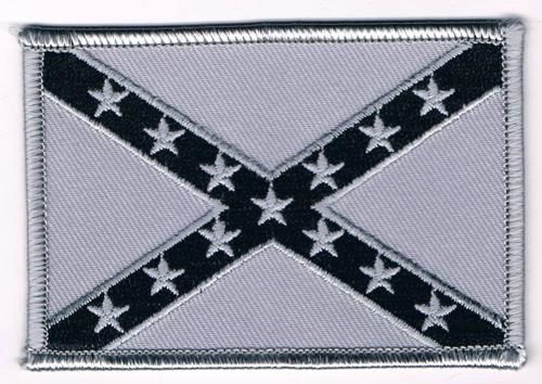 Rebel Confederate Flag large (black and silver)