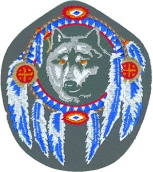 WOLF, DREAM CATCHER (Native American) Large