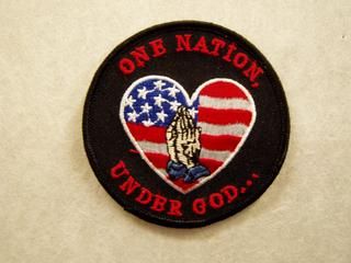 ONE NATION UNDER GOD... (heart, american flag, praying hands)
