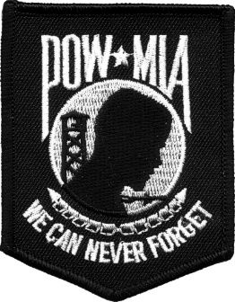 POW/MIA WE CAN NEVER FORGET BLACK/WHITE