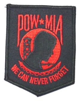 POW/MIA WE CAN NEVER FORGET BLACKRED