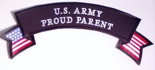 U.S. ARMY PROUD PARENT RIBBON W US FLAG ACCENT